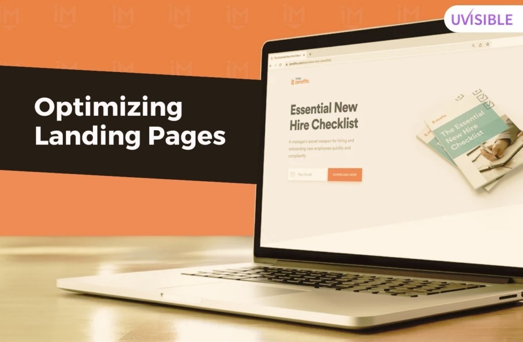 website landing page